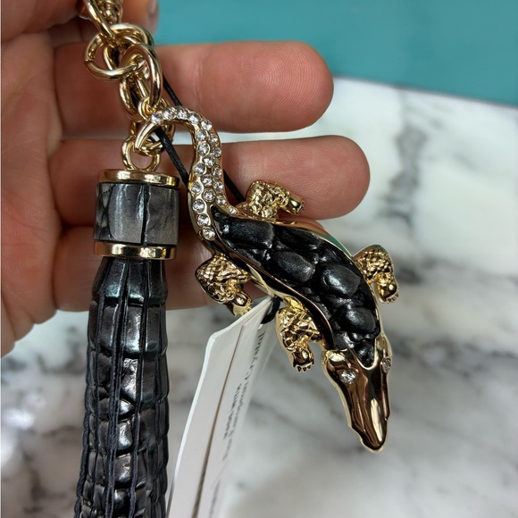 Brahmin Alligator Nocturnal Melbourne Croc Charm Tassel - NWT Key Bag Charm - Picture 2 of 6